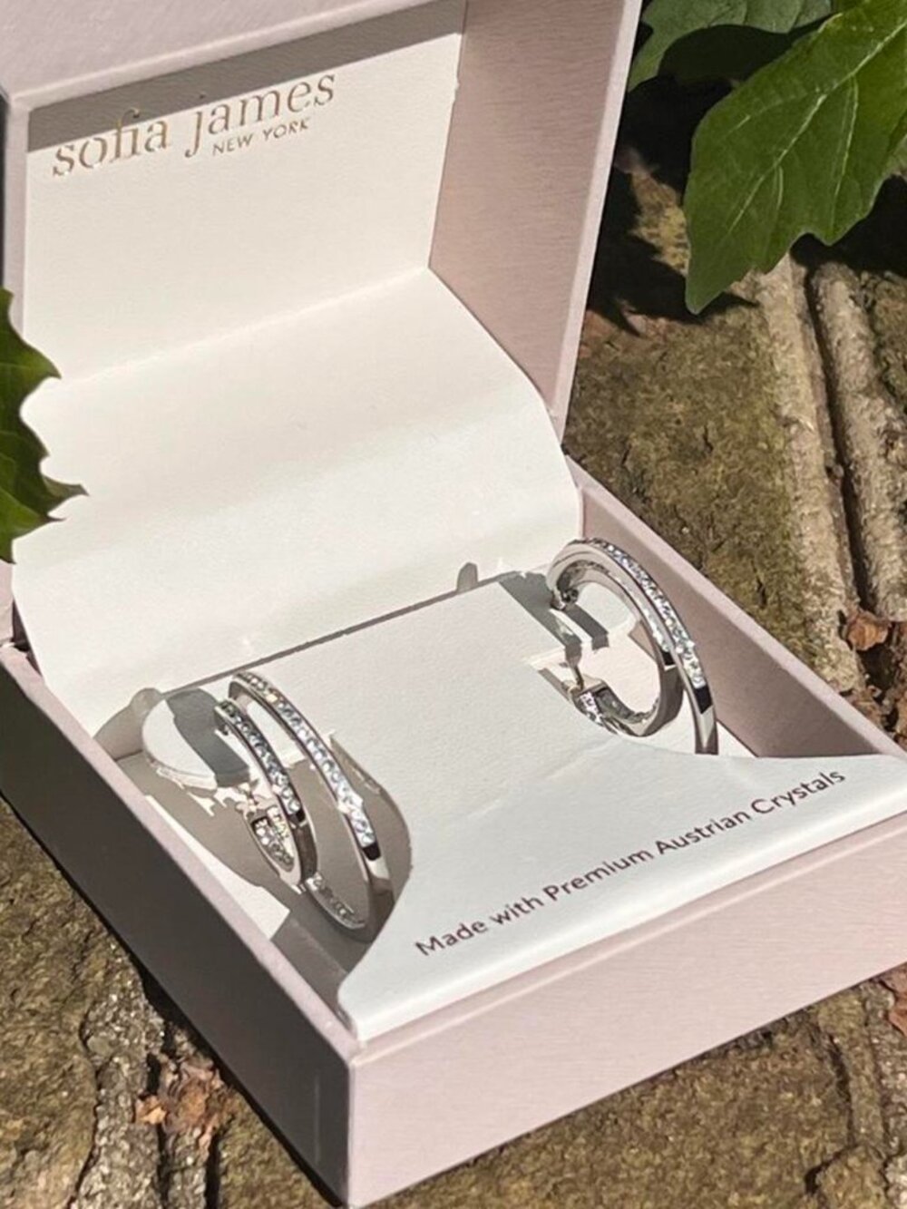 Silver-plated Sofia James New York Hoop Earrings